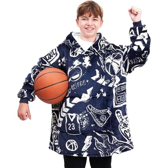 Teens, Adults, Sports Hoodie Blanket for Boys - Picture 1 of 10